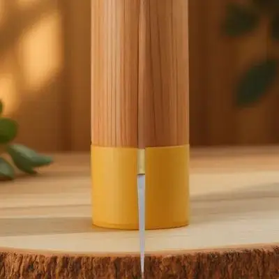 

1 шт., бамбуковая ручка, прямой облачный лезвие, восковой инструмент, очиститель из нержавеющей стали, портативный инструмент для очистки волос, профессиональный скребок для ушей, ухо