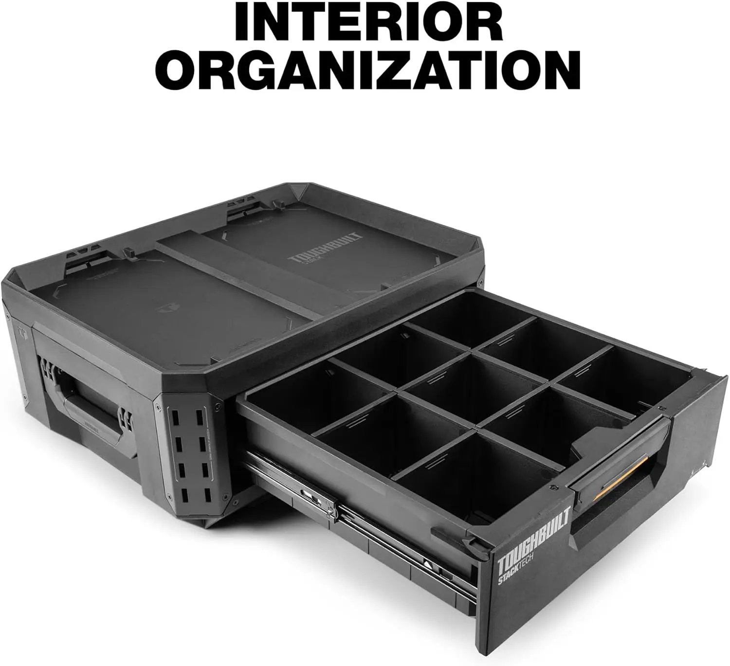 Portable Heavy-Duty Toolbox with Stackable Storage Organizer, 50 lb Capacity, 1 Drawer Tool Chest for Efficient Storage