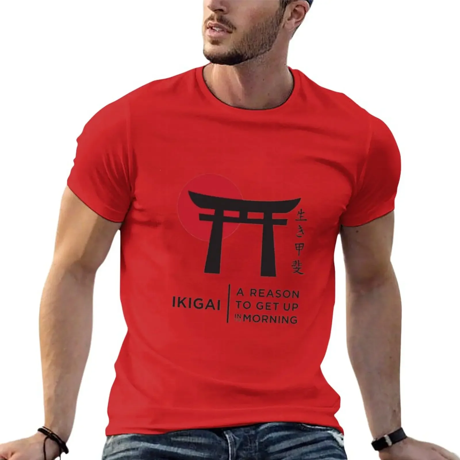 Ikigai T-Shirt animal prinfor boys vintage anime shirt new edition oversized t shirt men