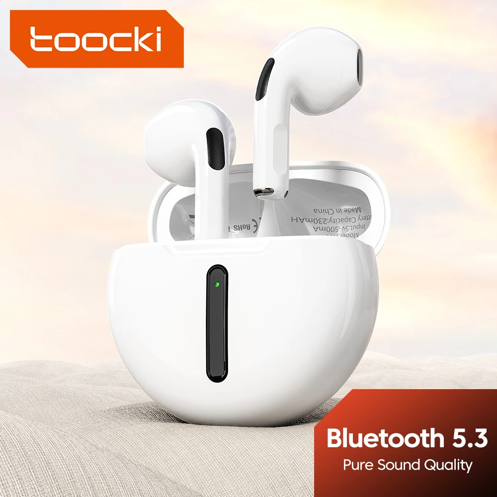 Toocki-auriculares inalámbricos con Bluetooth 5,3, dispositivo de audio TWS, intrauditivo, deportivo, con Control táctil, resistente al agua, de