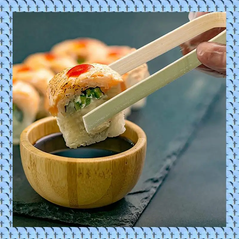 

NOCM 720 Pack Mini Bamboo Tongs, 4 Inch Disposable Tongs, Eco-Friendly Mini Disposable Bamboo Utensils Toast Tongs