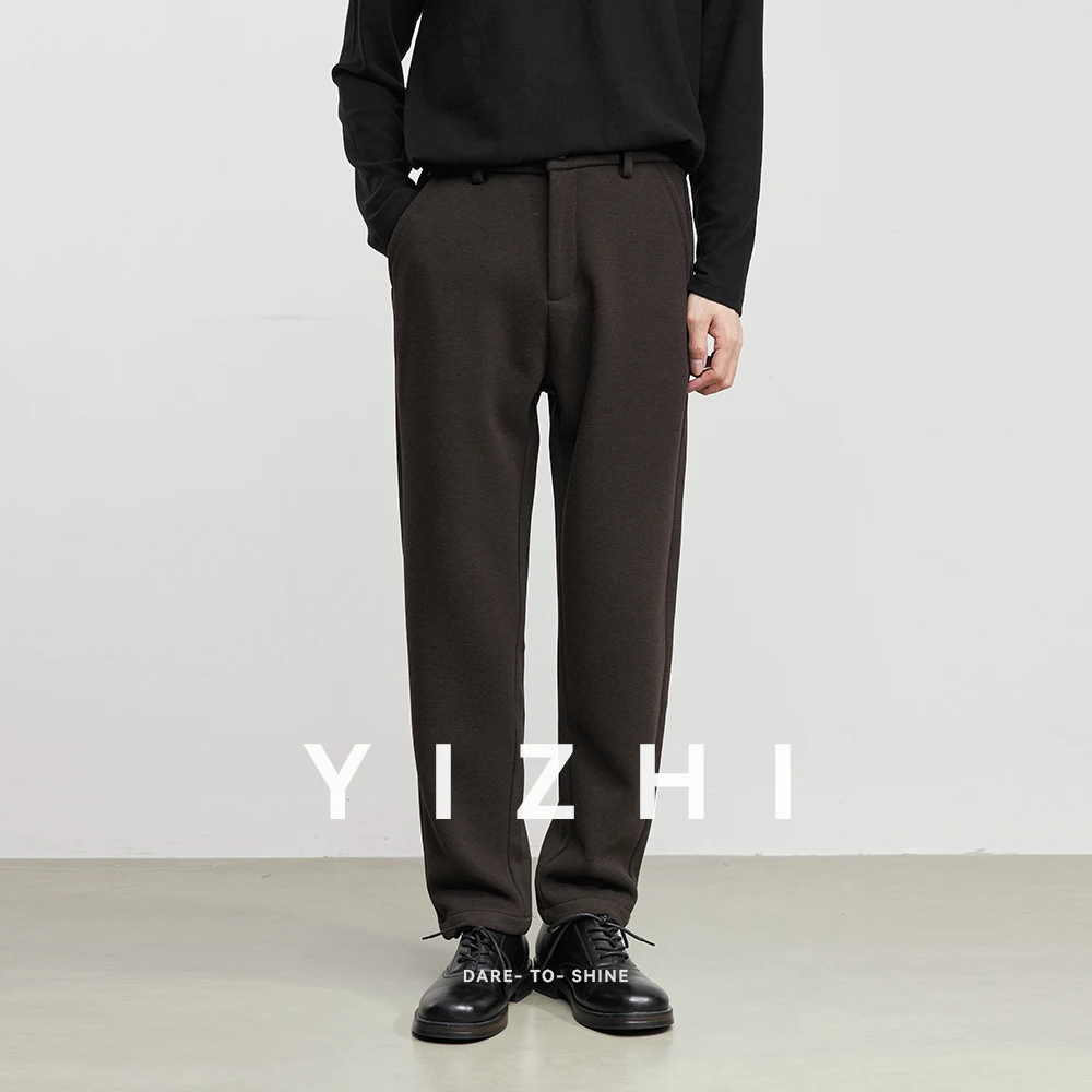 

Осень-зима 2022, мужские тяжелые утолщенные теплые повседневные спортивные штаны, новые модные мужские прямые облегающие универсальные брюки