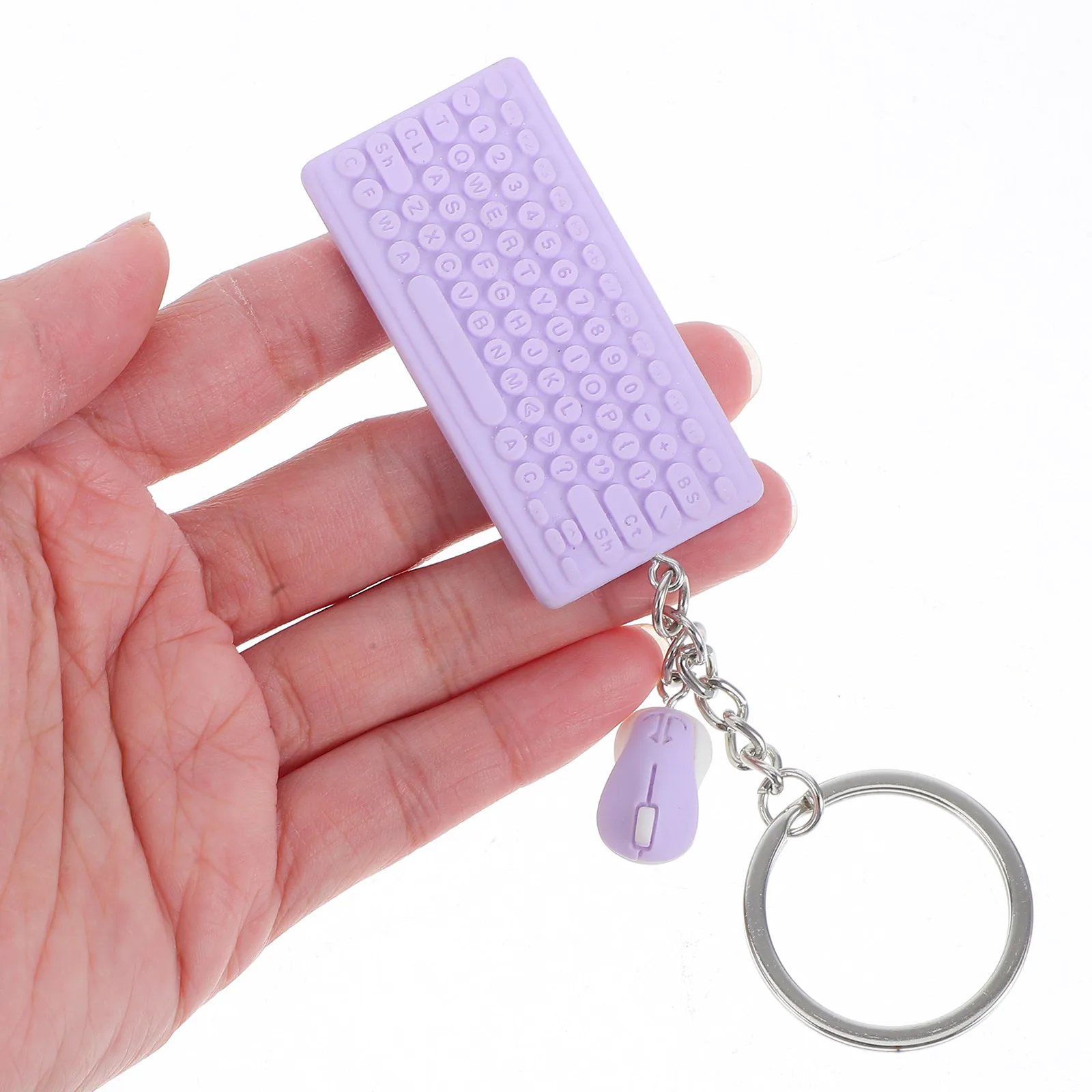 

Keyboard Mouse Keychain Mini Computer Gadget Charm Cute Tech Accessory for Backpacks Bags Car Keys Durable Portable Decorative