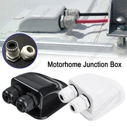 Caravan Solar Car Junction Box Roof Wire Entry Gland Box 1/2 Holes Solar Cable Motorhome Junction Box RV Caravan Accessories