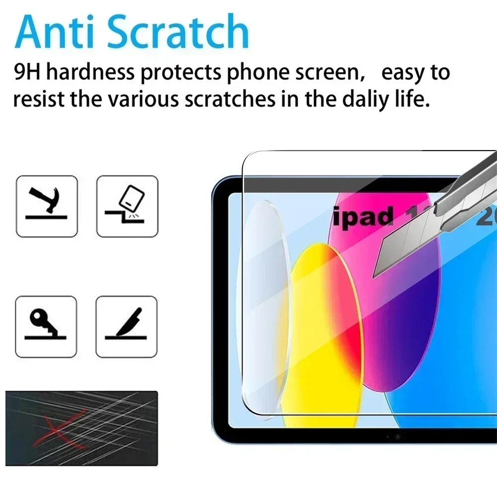 (3 упаковки) закаленное стекло для Apple iPad 10 10,9 10-го поколения 2022 A2757 A2777, защитная пленка для экрана планшета с полным покрытием
