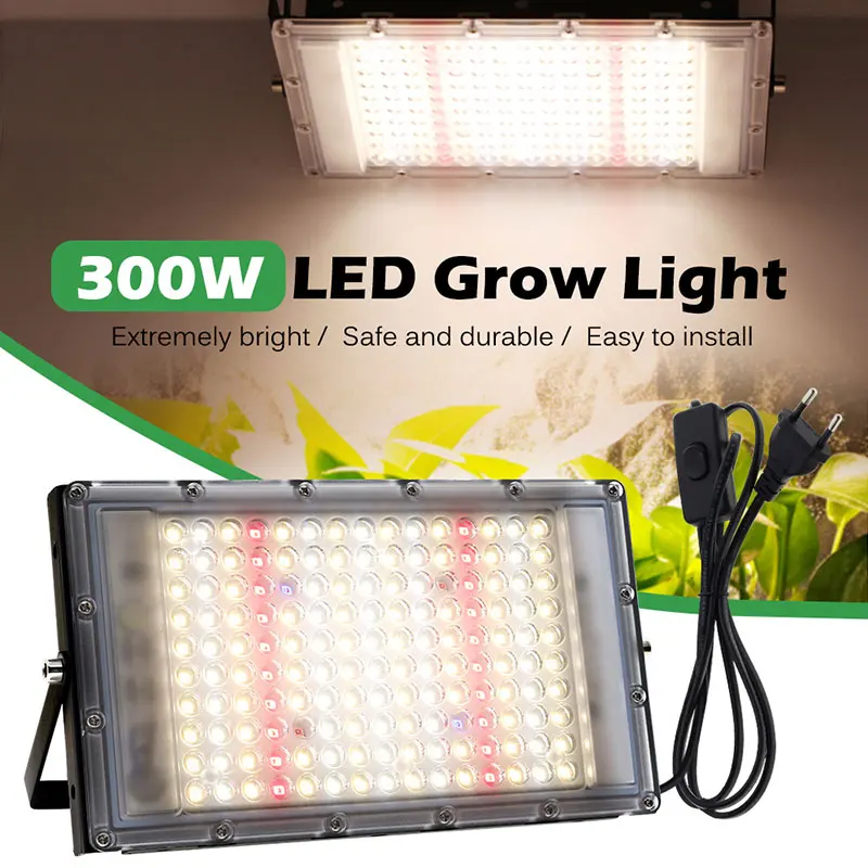 

For Greenhouse Flower Grow 300W LED Grow Light Phytolamp For Plants Light AC165-265V Full Spectrum Phyto Lamp Growing Systems