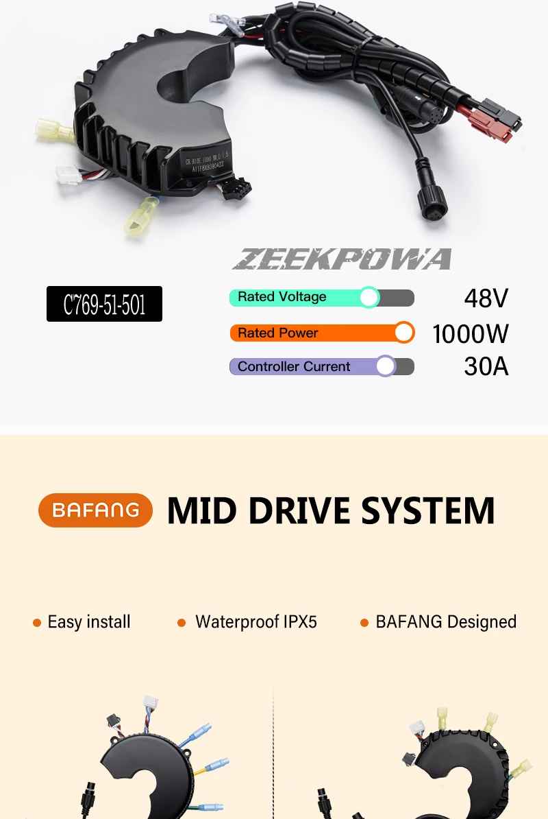 Bafang Mittelmotor-Ersatzcontroller für BBS01B BBS02B BBSHD 36V 250W 350W 500W / 48V 500W 750W 1000W / 52V 1000W – Detail 12