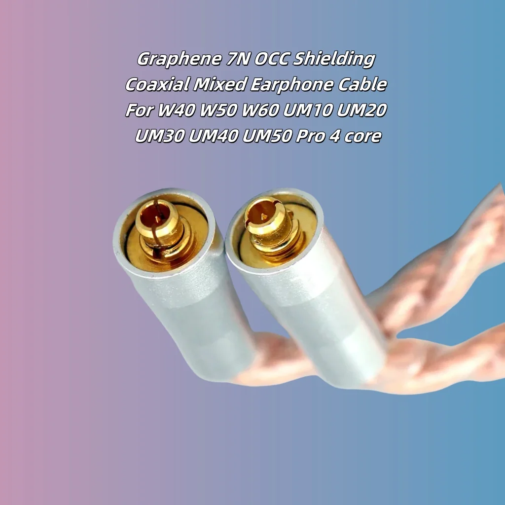 الجرافين 7N OCC التدريع محوري مختلط سماعة كابل ل W40 W50 W60 UM10 UM20 UM30 UM40 UM50 Pro 4 الأساسية 7772
