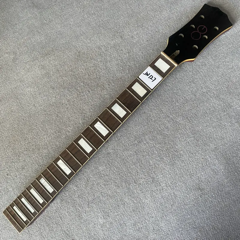 

jN127 Machine Head L3+R3 6 Strings Electric Guitar Neck 22 Frets White Block Inlay Headstock&Fingerboard Binding DIY Parts