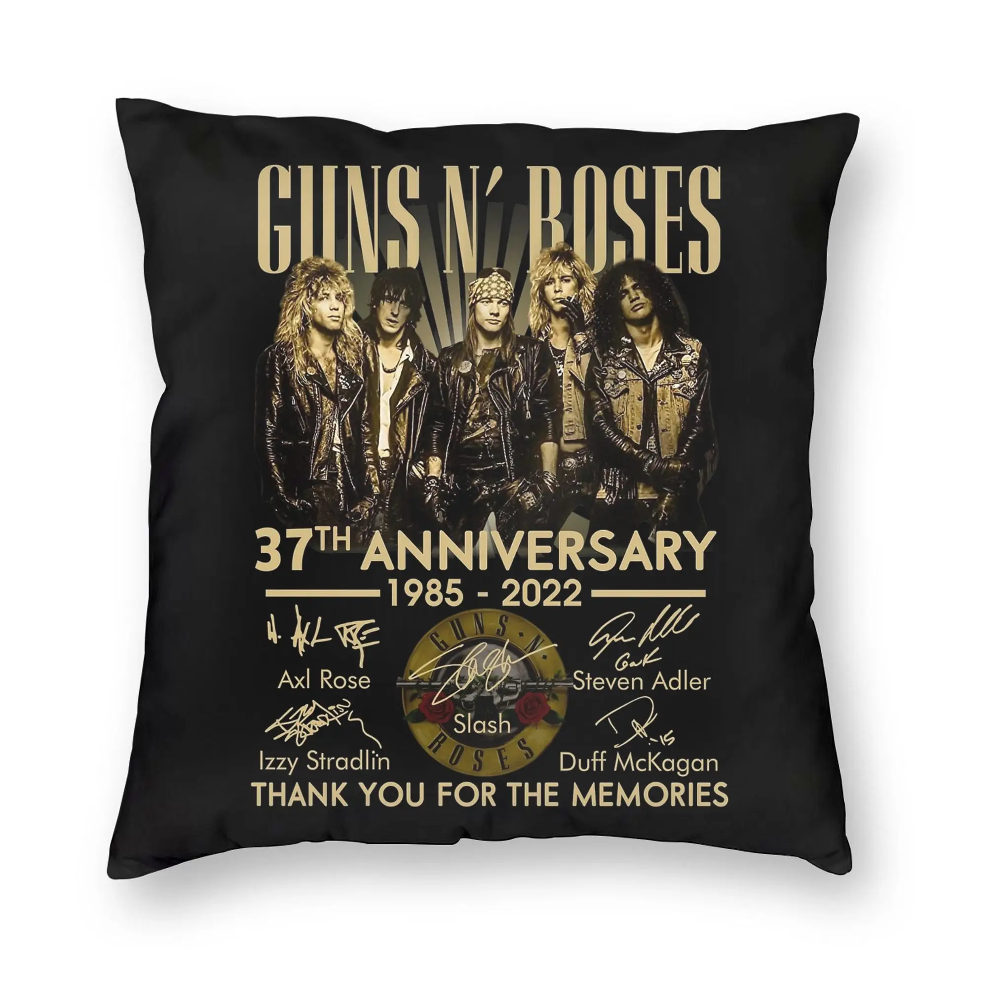 Vintage G-Guns N Roses Pillowcase Printing Fabric Cushion Cover Decorations  Pillow Case Cover Seater Zippered 45X45cm