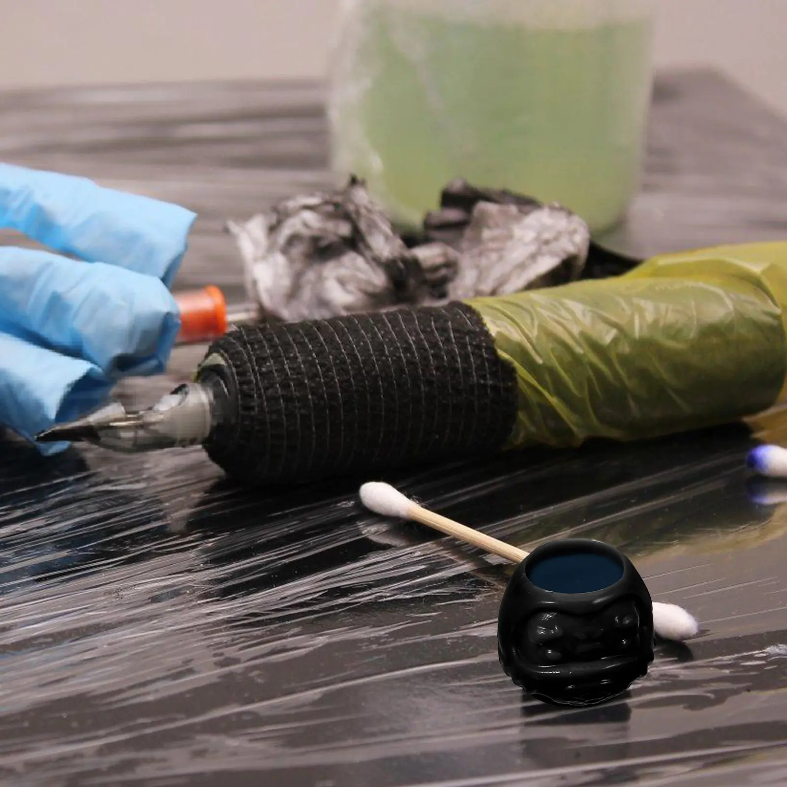 

200 шт. утолщенных многоразовых контейнеров для тату-чернил, непроливающиеся, с устойчивым основанием, для профессиональных художников-татуировщиков