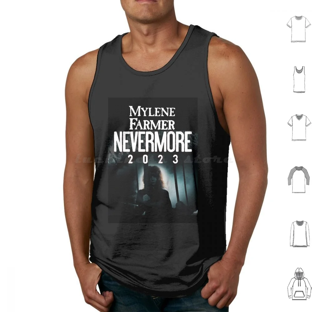 Mylene Farmer Nevermore 2023 Tank Tops Print Cotton Mylène Farmer Mylene Farmer French France Joelle Guillaume Francophile