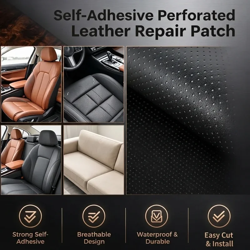 Leder Patch perforiert atmungsaktiv für Autositz Sofa und Möbel