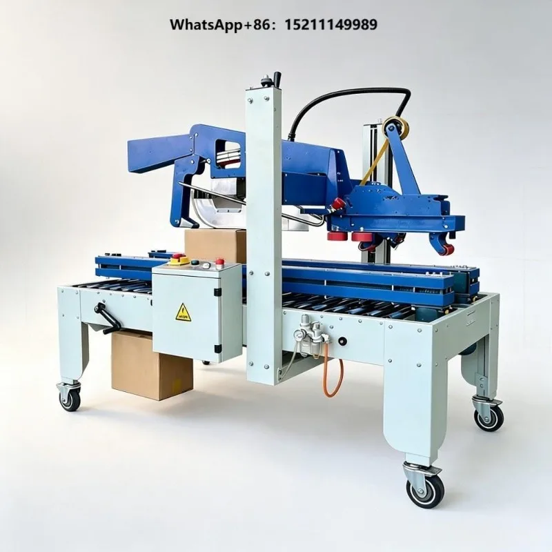 Automatic Case Sealing Machine for Retail Carton Packaging Plastic Tobacco Beverage Applications High Efficiency 2 Side Sealing