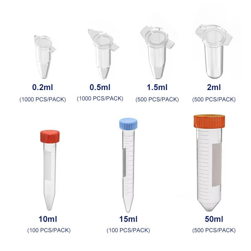 Westtune Mini Plastic Centrifuge Tube  0.2ml 0.5ml 1.5ml 2ml 10ml 15ml 50ml PCR Tube PRP Tube Test Tube Plasma Centrifuge Tube