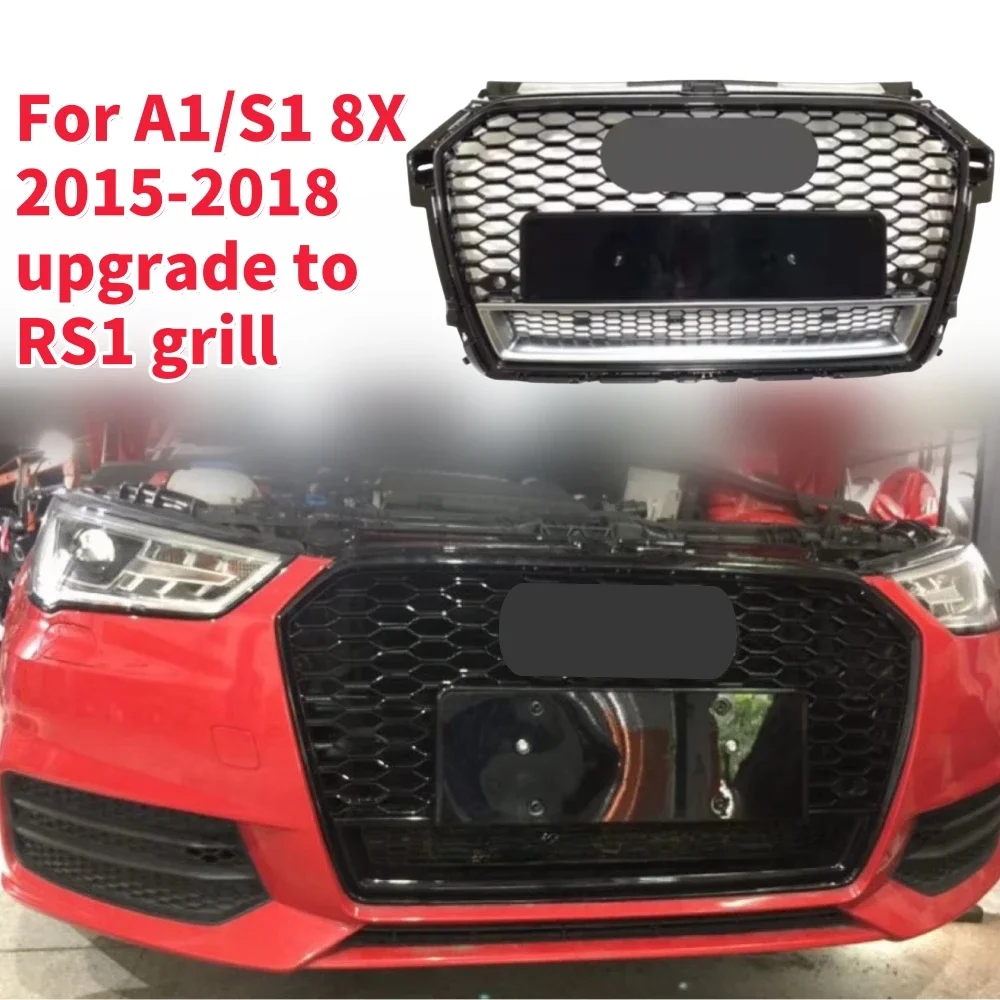 

Racing Grills Front Hood Grille Car Front Bumper Grill Center Grille for RS1 Grill for A1 8X 2015-2018 for S1 2015-2018