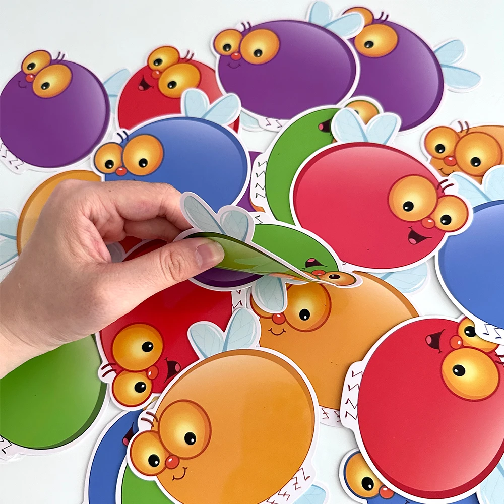 Carte Swat fai da te doppi lati flashcard cancellabili illuminazione per bambini sussidi didattici giocattoli Montessori gioco di mosche