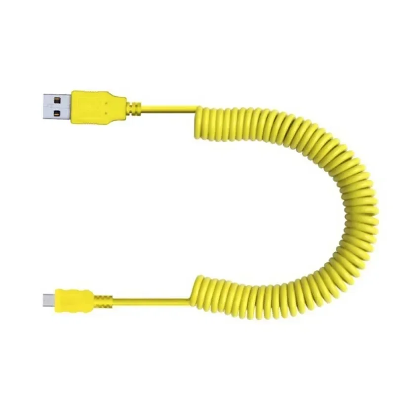 Выдвижной удлинитель для быстрой зарядки USB-C, спиральный пружинный кабель для зарядного устройства S10 S9 S8 Plus