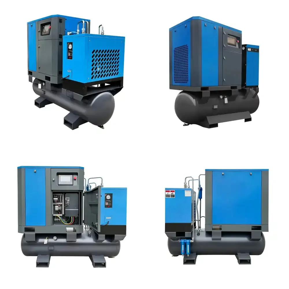 All in One 11 kW 15 Air Dryer Screw Compressor for Fiber Cutting Machine Industrial Air Compressor for CNC Plasma