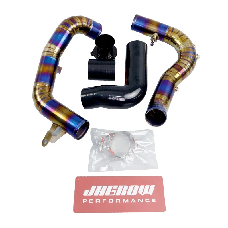 CE approved Titanium Charge Pipe with Turbo Muffler Delete for  2.0T MK8 MK7 7.5 Golf GTI R  EA-888