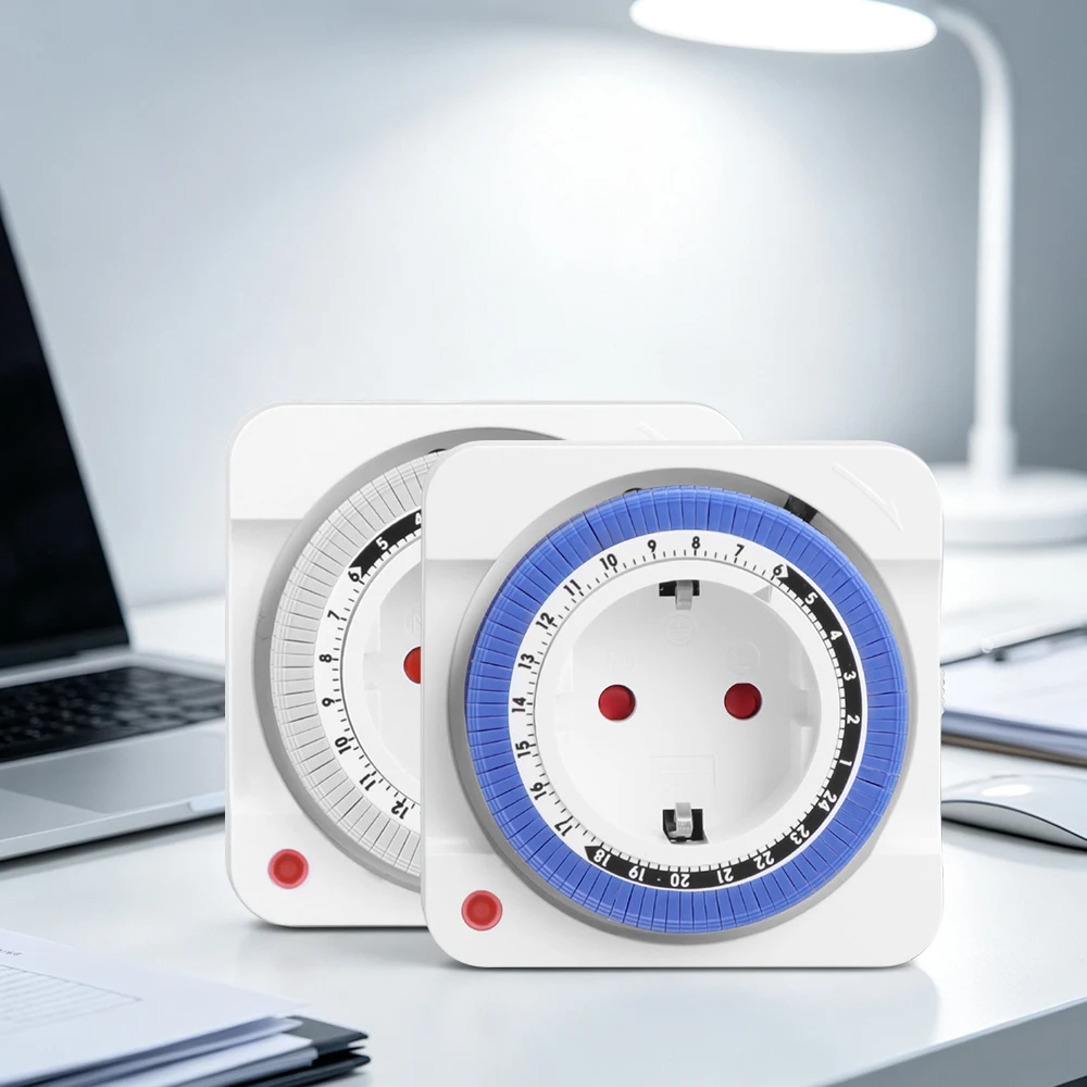 24-Stunden-Mechanische Timer-Steckdose EU-Stecker Programmierbarer Zeitschalter Steckdosen-Timer für Haushaltsgeräte Stromsparend – Detail 10