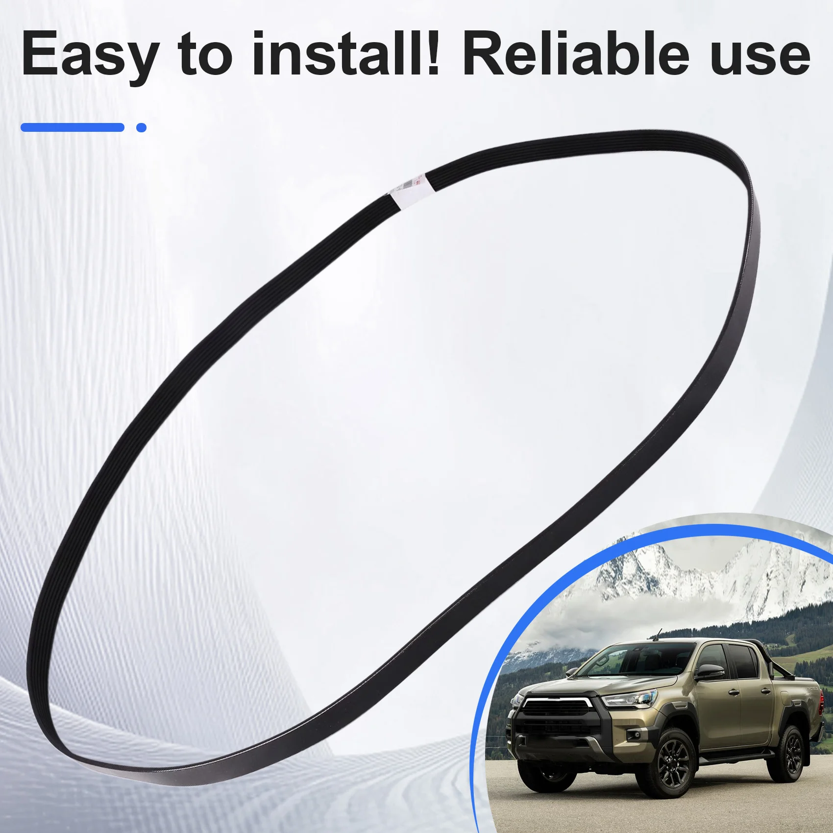 

Ремень V-образный AASS-Automotive для двигателя Toyota Hilux 1GD2GDFTV, артикул 90916-T2033, 7PK2050, 90916T2033