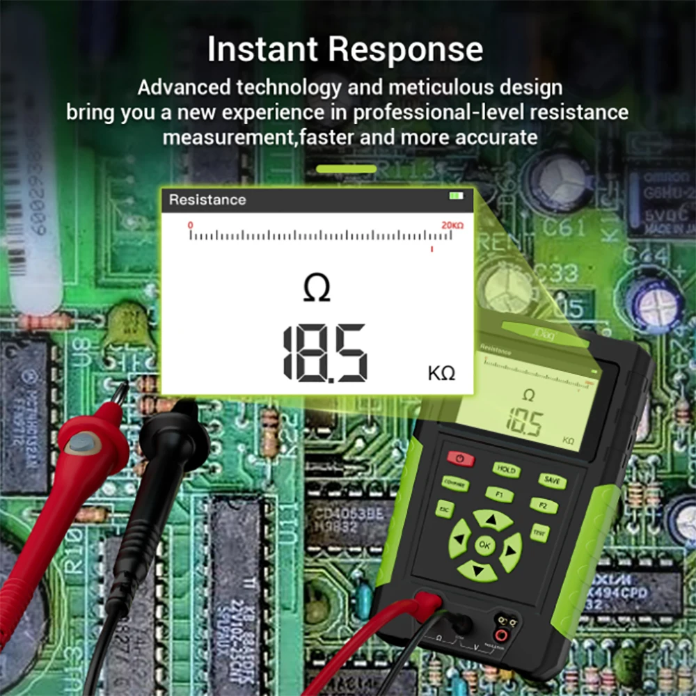 Portable 1000V Megohmmeter Insulation Resistance Tester High Precision Multi Parameter Voltage Electric Meter