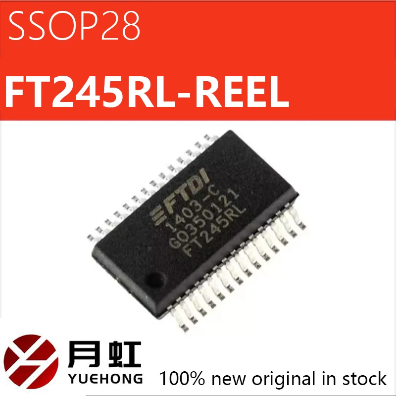 

1/5/10pcs FT245RL Brand new original patch FT245RL-REEL package SSOP28 USB serial chip IC bridge