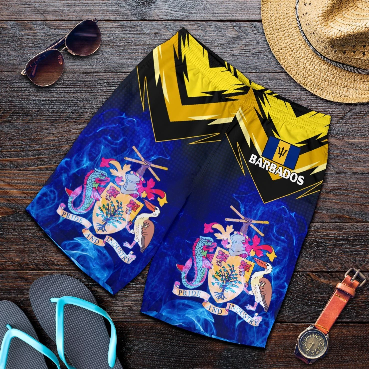 

Винтажные шорты Barbados с 3D принтом, мужские шорты с флагом и графическим рисунком, летние плавки в гавайском стиле, детские свободные шорты со льдом