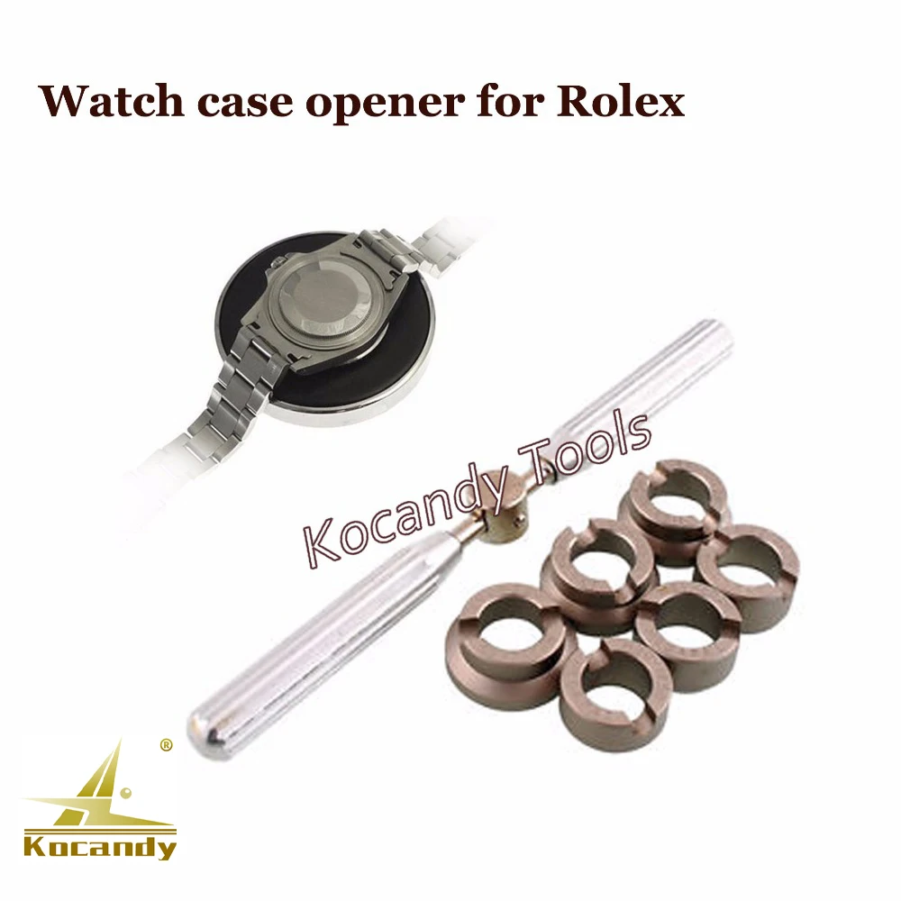 Herramientas de reparación de relojes, juego de 6 tamaños, abridor de cajas de reloj de 18,5-29,5mm para relojes Rolex, n. ° 5537