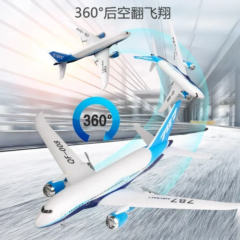 Hot 787 Glider Qf008 Remote Control Three-channel Fixed Wing Aircraft 2.4g Children's Electric Remote Control Toy