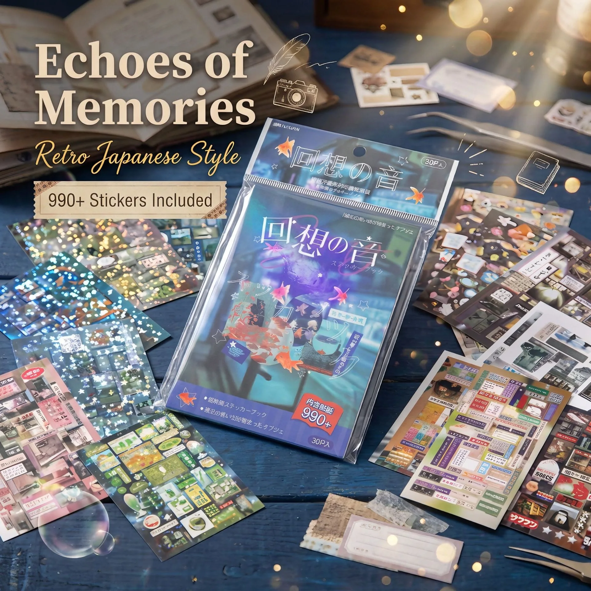 900+ Pcs Dreamy Japanese Showa style stickers, handmade books, scrapbooks, DIY decorative stickers