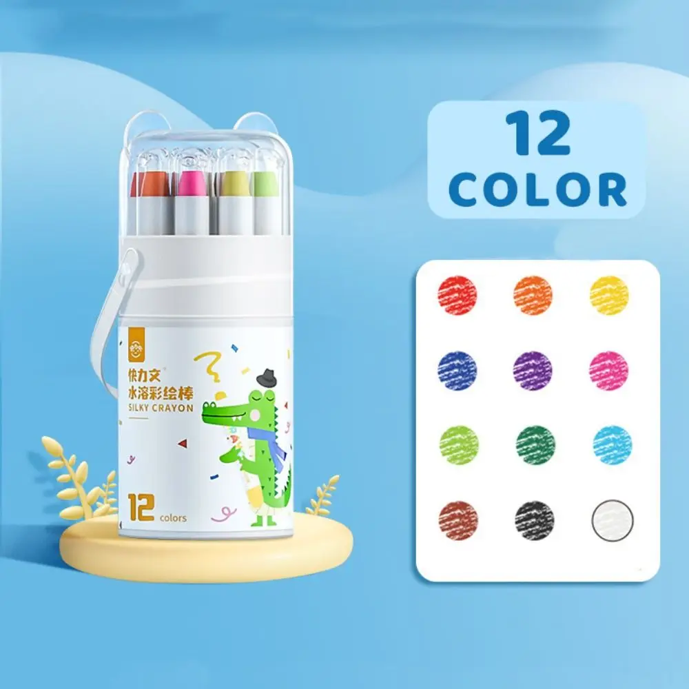 12/24/36/48Colors High Quality Washable Oil Pastels Erasable Not Dirty Hands Painting Tools With Storage Box Wax Pencil Students