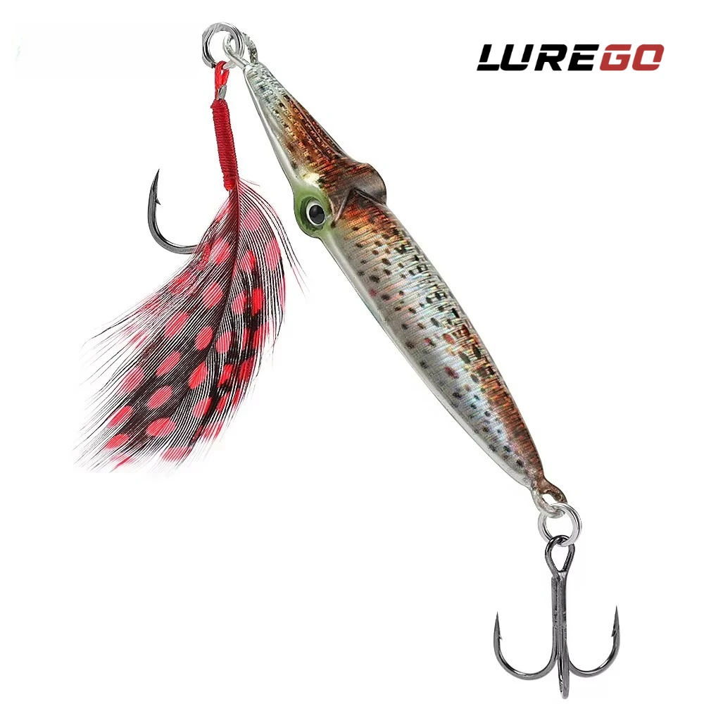 1 señuelo vertical de jigging para agua salada – con anzuelo auxiliar, señuelo rápido para atún, pargo, pez diente de perro, lubina – señuelo de aguas profundas