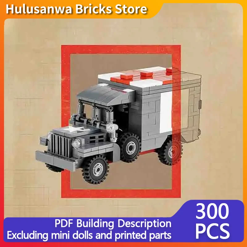 

WC-64 Military Medical Vehicle Model MOC Building Bricks War Equipment Modular Technology Gifts Holiday Assemble Children Toys