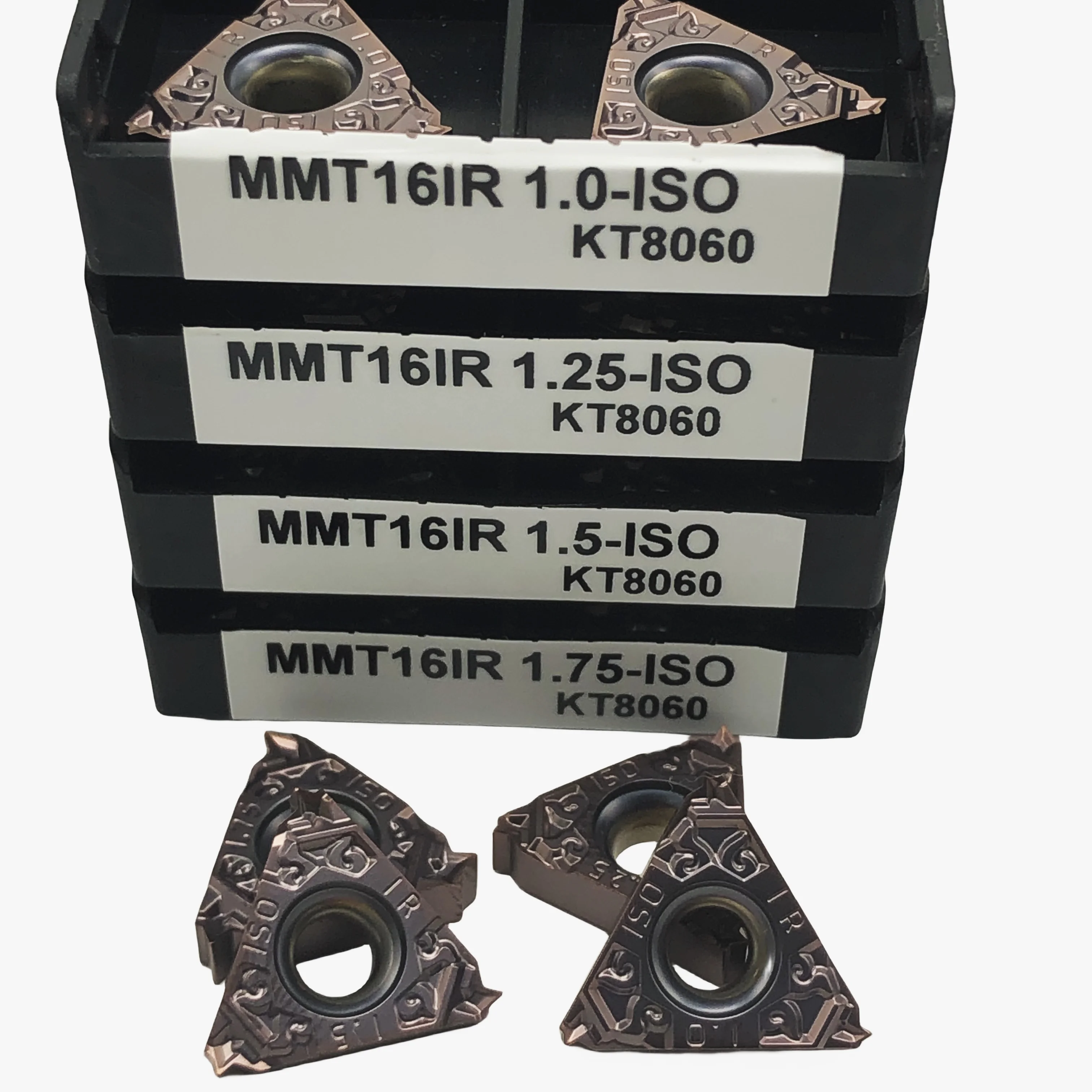 Ferramenta de giro da linha da inserção do carboneto do ISO, torno do CNC do SER, KT8060, 16ER, 1.0, 1.25, 1.5, 1.75, 2.0, 2.5, 3.0, ISO