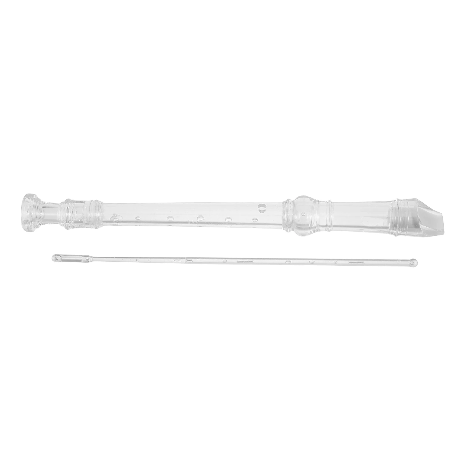 

1 Set 8 Hole Transparent Recorder For Beginner Plastic Wind Instrument Range Safe Abs Material Music Learning Student
