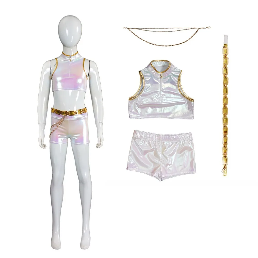 

Детский костюм «Охотник на демонов» KPop Rumi для косплея, костюм «Белый Глозен», одежда для ролевых игр для маленьких девочек, костюм на Хэллоуин