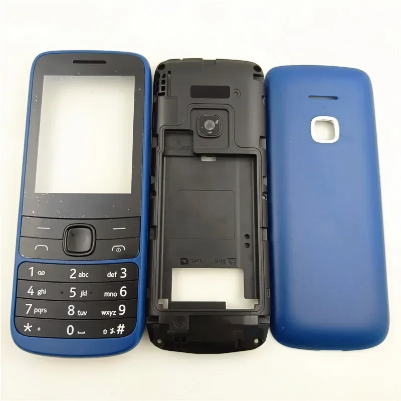 Full Complete Mobile Phone Housing Cover Case +English and Hebrew Keypad Replacement Parts for Nokia 225 4G 2020