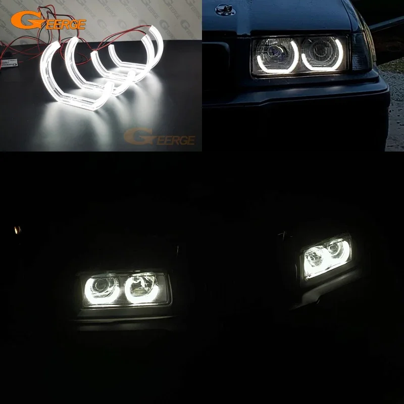 

Для BMW E36 E38 E39 Z3 Отличный DRL дневной свет Ультра яркий DTM M4 Стиль Led Angel Eyes Kit Halo Rings