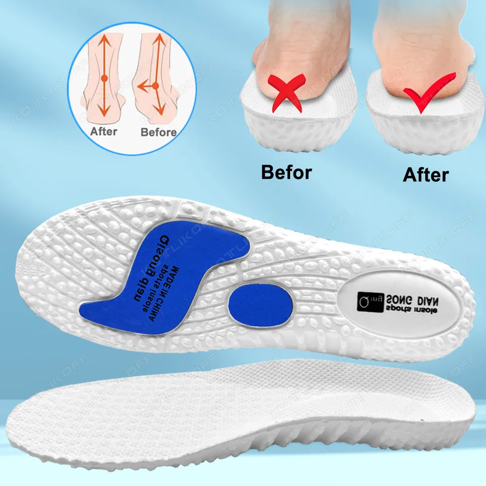 EVA Insoles For Shoes Sole Shock Absorption Deodorant Breathable Cushion Running Insoles For Feet Man Women Orthopedic Insoles