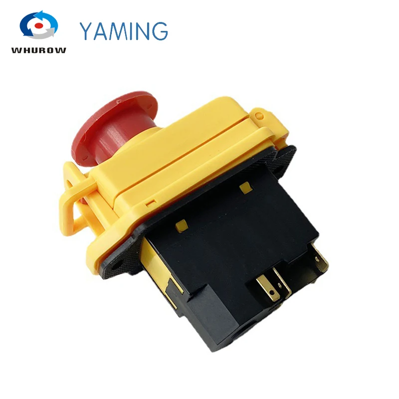 Electromagnetic Switch 4/5 Pin 110V 220V ON-OFF Momentary Reset Push Button With Cover IP55 Waterproof YCZ3-C Replace KJD17