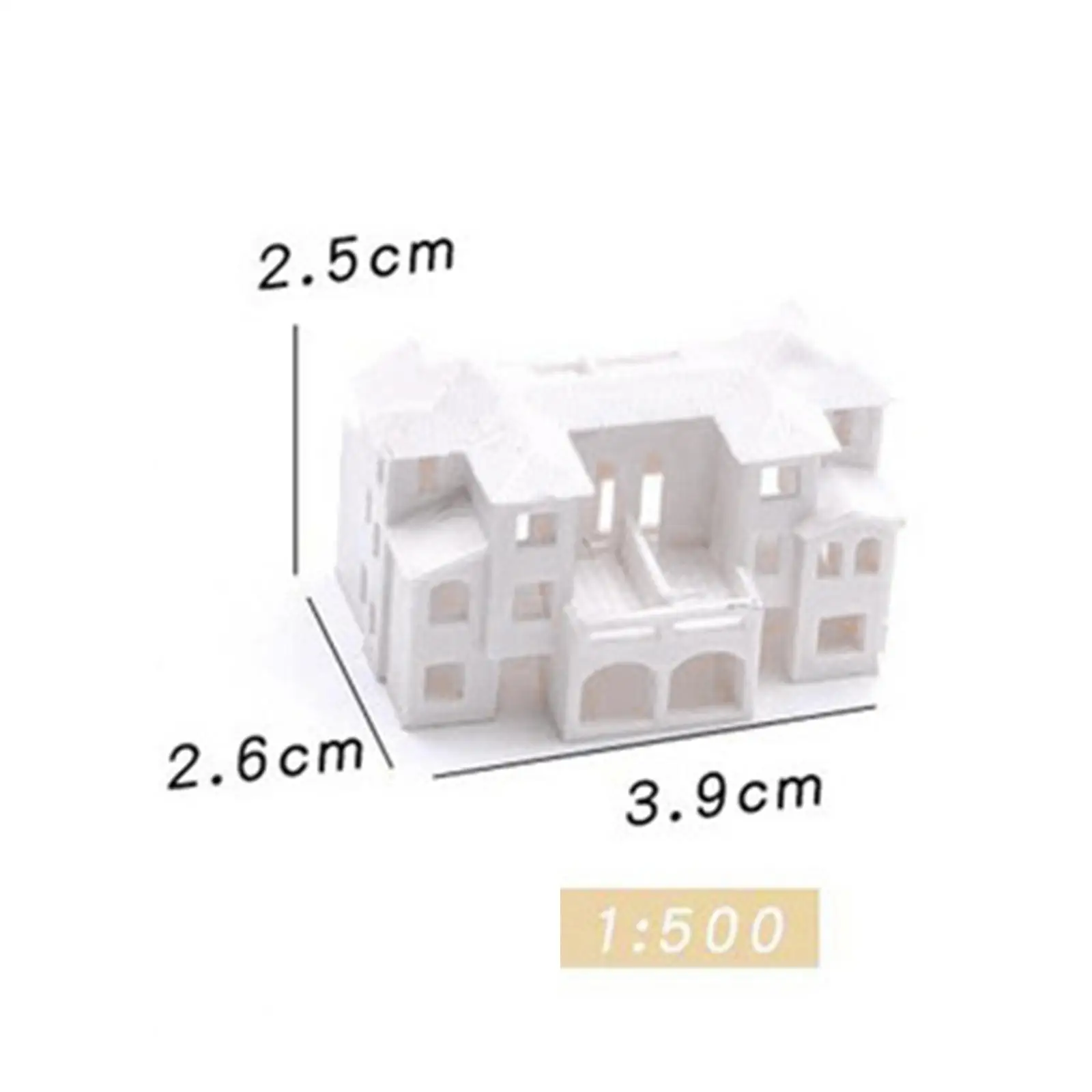 1:500 poppenhuis miniatuur ongeverfd huis, architectonische scènes tafelornamenten, treinaccessoires Diorama landschap decoratie