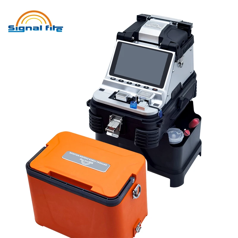 original signalfire AI-10A fusion splicer machine automatic fiber cleaver 6 Motors with vfl power meter tool kits free shipping