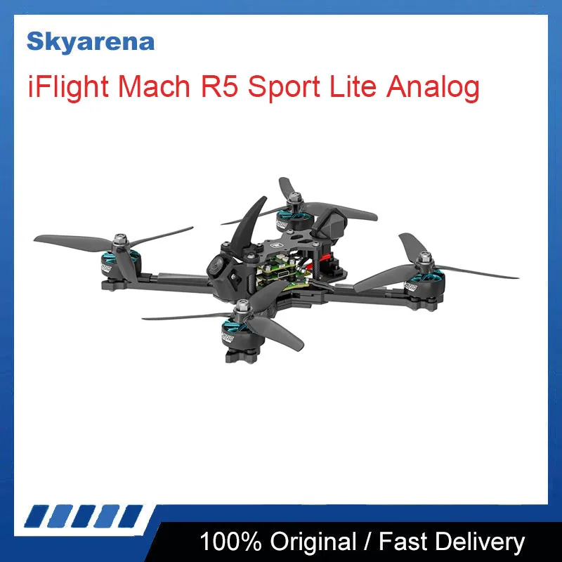 iFlight Mach R5 Sport Lite Analog 6s FPV Race Drone BNF with BLITZ Mini Force 5.8G 600mW VTX  / BLITZ Mini F7 E55R Stack for FPV