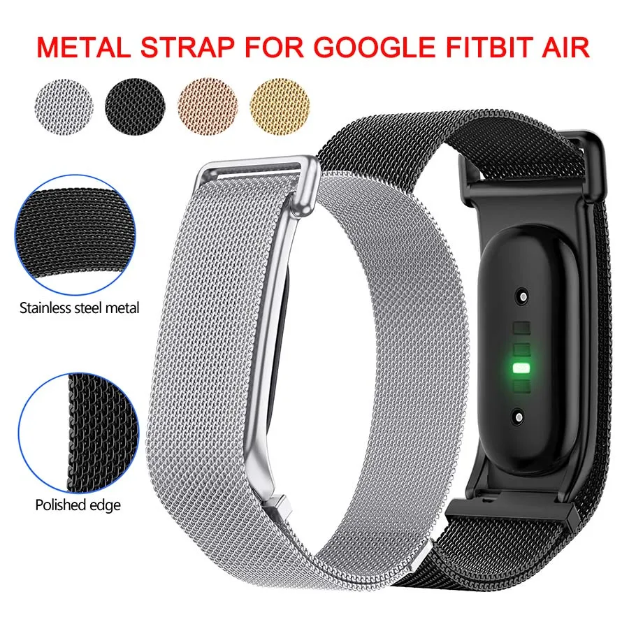 Image of Metallschlaufe mit magnetischem Armband für Google Fitbit Air Smart Watch Band Ersatzarmband für Fitbit Air Armband Zubehör