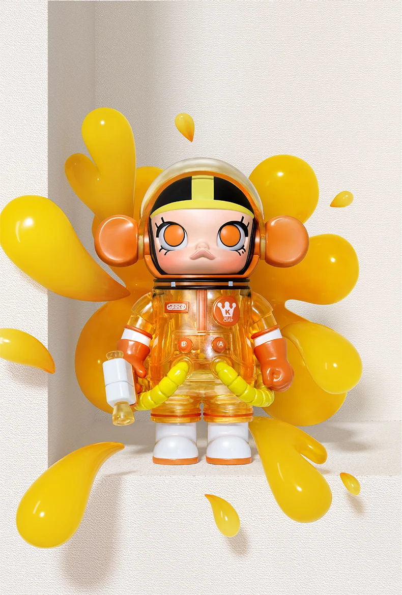 Officiële echte POPMART Mega Space Molly 100% Anniversary Series 4 Blind Box Doll Ornament Toy Verjaardag Verrassingsgeschenken