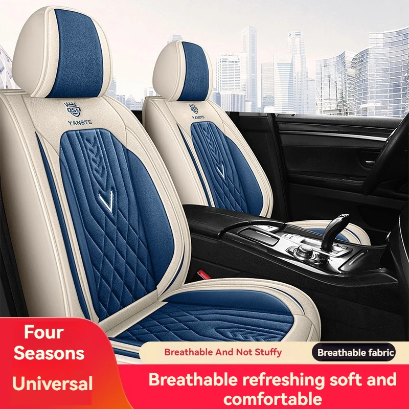 

Universal 5 Seat Breathable Linen Car Seat Cover For MG 3SW MG3 MG5 MGZS MG7 RX5 GS HS Car Accessories Comfortable Protector