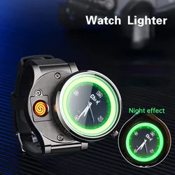 New Windproof Watch Tungsten Lighter Creative Multifunctional Luminous Watch Lighter Men's Gift Wholesale