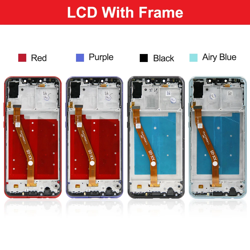 100% Tested 6.3\'\' For Huawei Nova 3 LCD Display Touch Screen With Frame For Nova 3 Screen Display PAR-LX1 PAR-LX9 LCD